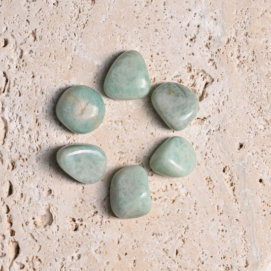 Set of 6 Amazonite Tumbled Stone