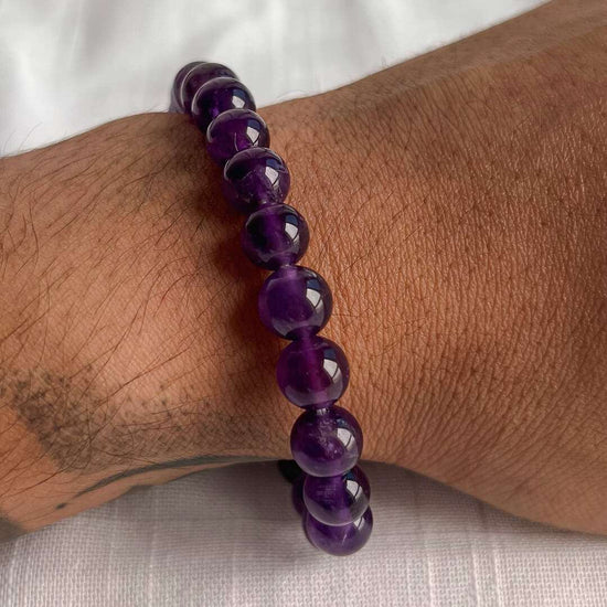 Amethyst Bracelet on wrist