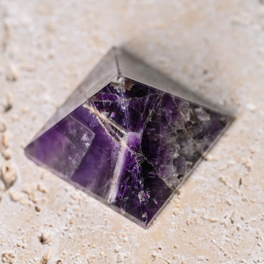 Amethyst Crystal Pyramid shot from top