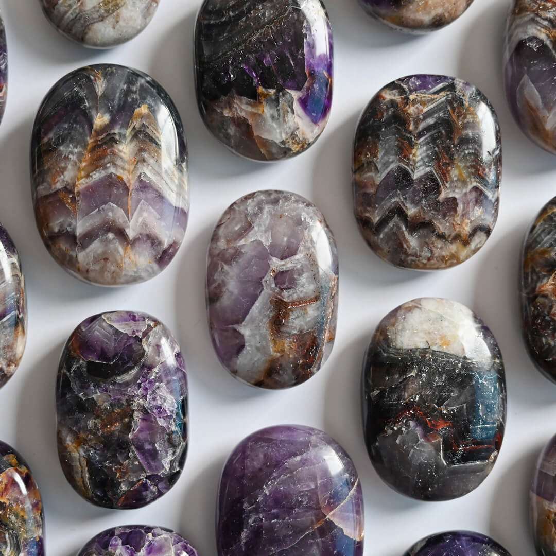 Amethyst Palm Stones close view