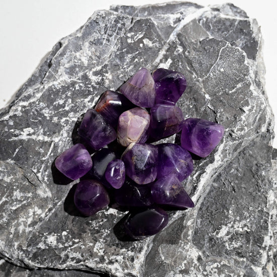 Natural Amethyst Tumbled Stone by Maison Etherique