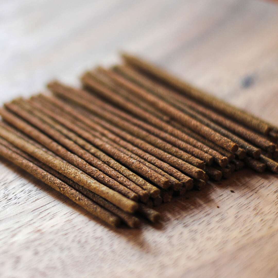 himalayan incense sticks on table