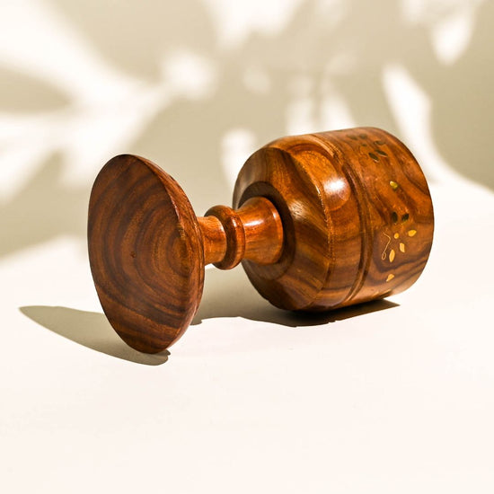 wooden Incense Burner on white table 