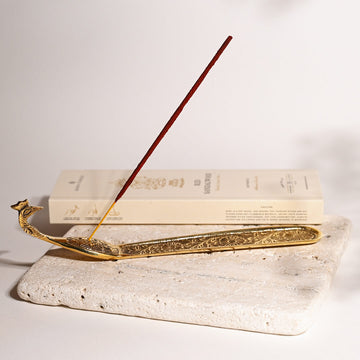 Incense Stick Holder - Brass Peacock