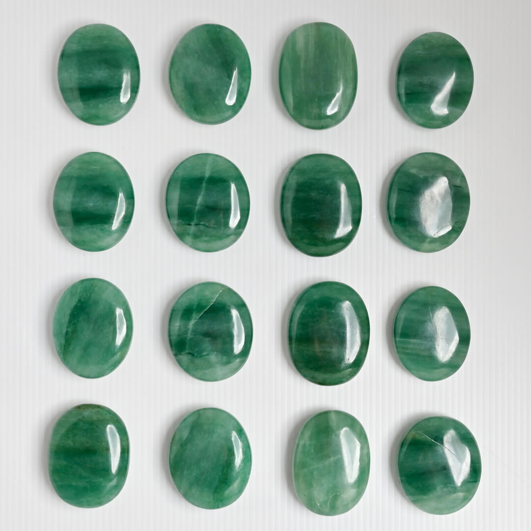 Green Jade palm stones 