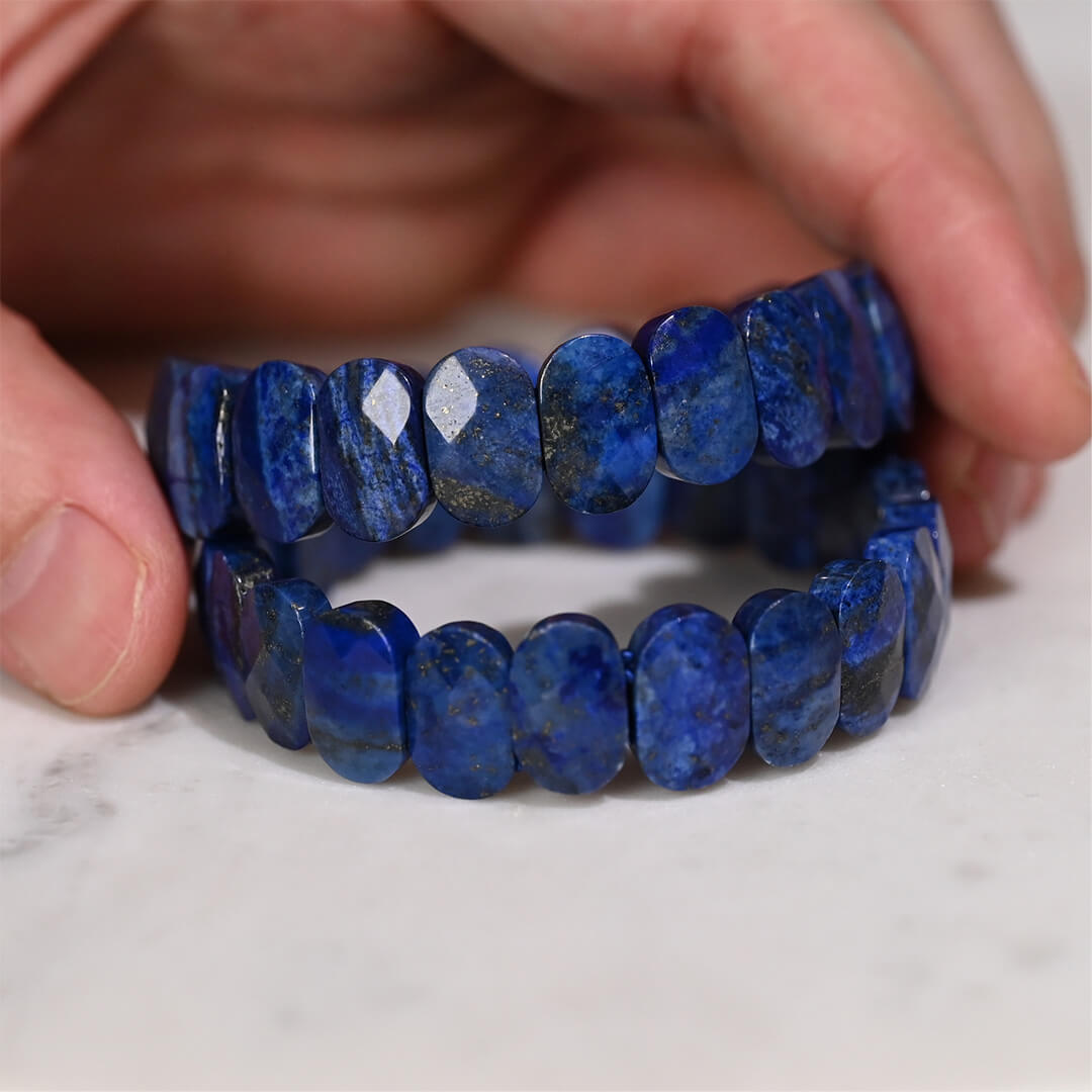 2 Lapis Lazuli Faceted Bracelet