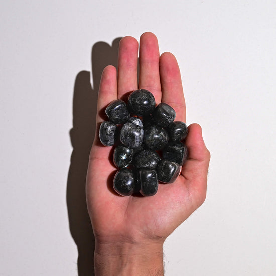 Handful of Larvikite Tumbled Stones