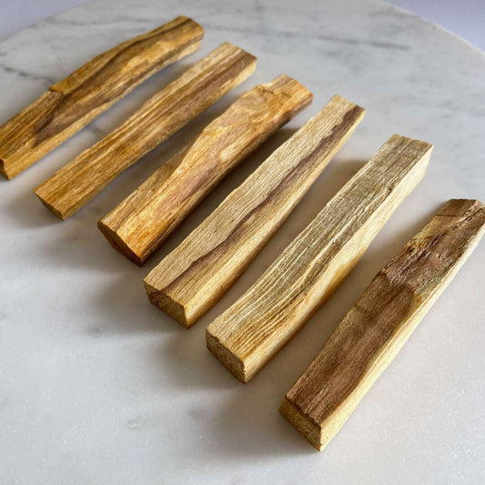 6 Palo Santo Sticks on marble