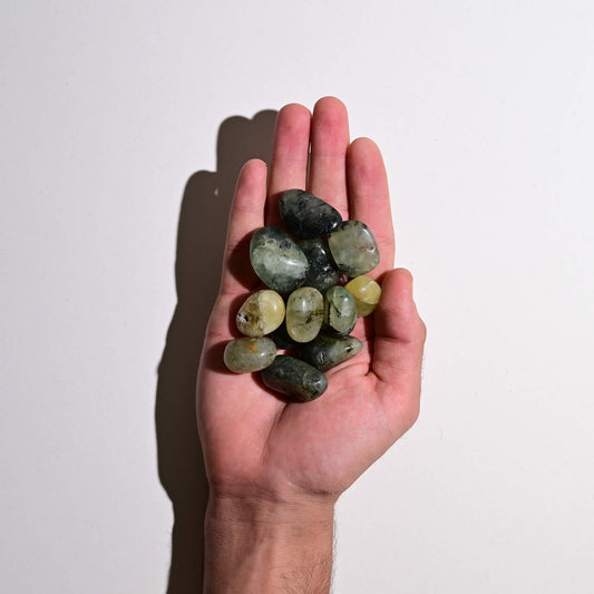 Handful of Prehnite Tumbled Stones 