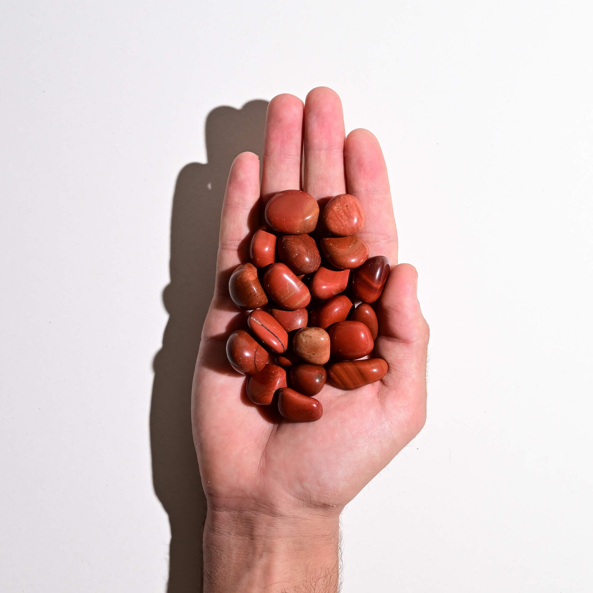 Handful of Red Jasper Tumbled Stones