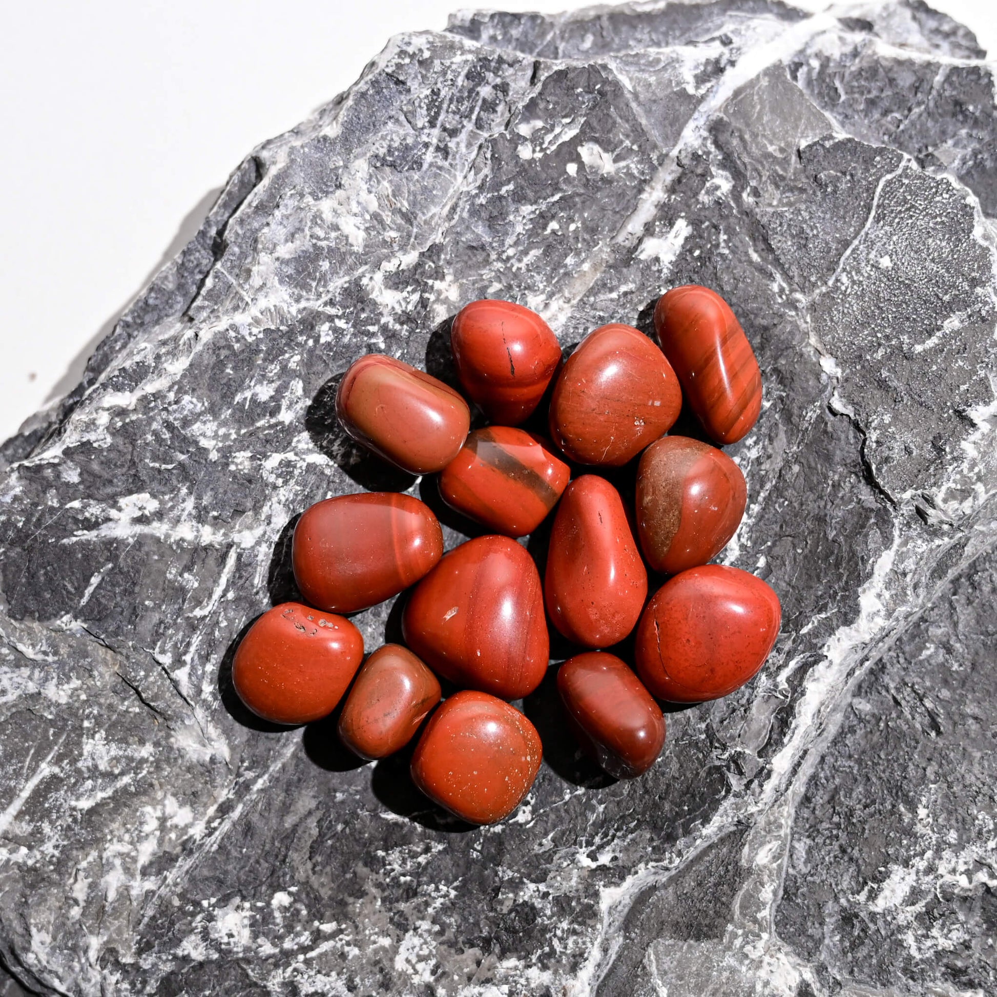 Natural Red Jasper Tumbled Stones by Maison Etherique