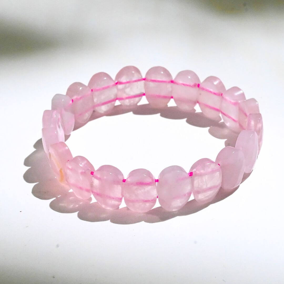 Rose Quartz Faceted Bracelet