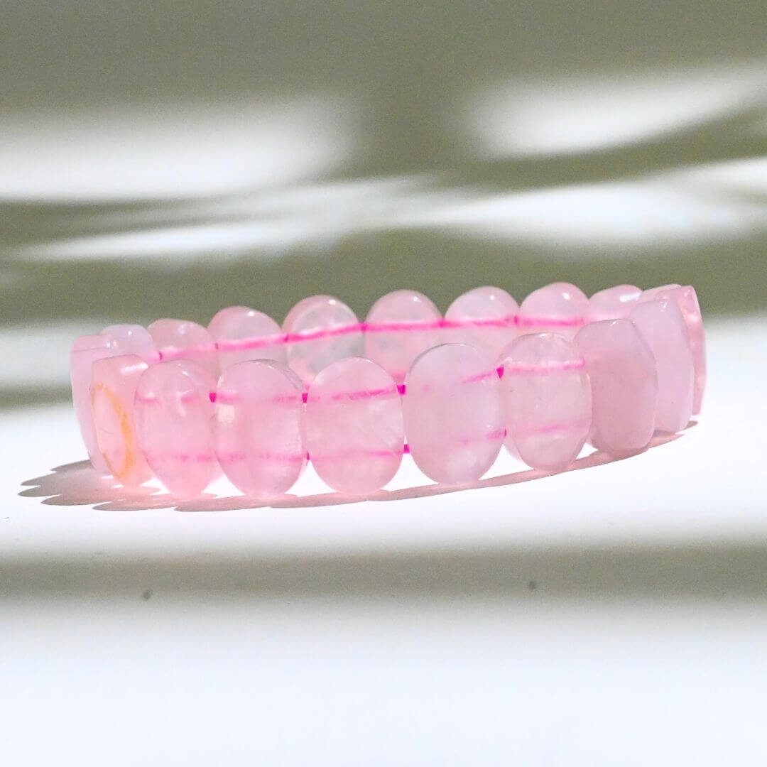 Rose Quartz Faceted Bracelet by Maison Etherique