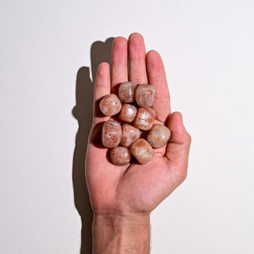 Handful of Sunstone Tumbled Stones 