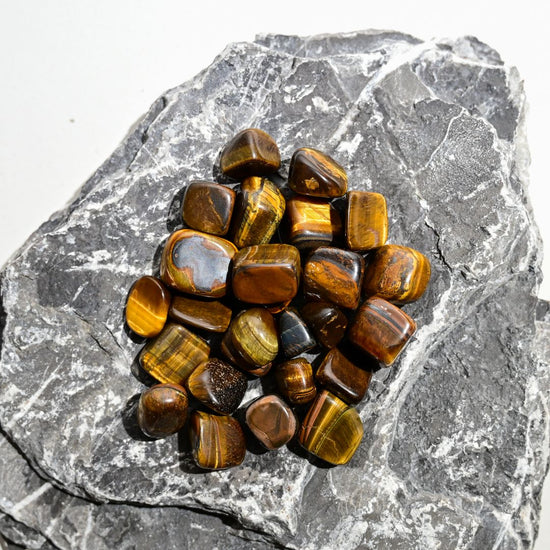 Handful of Tiger's Eye Tumbled Stones 