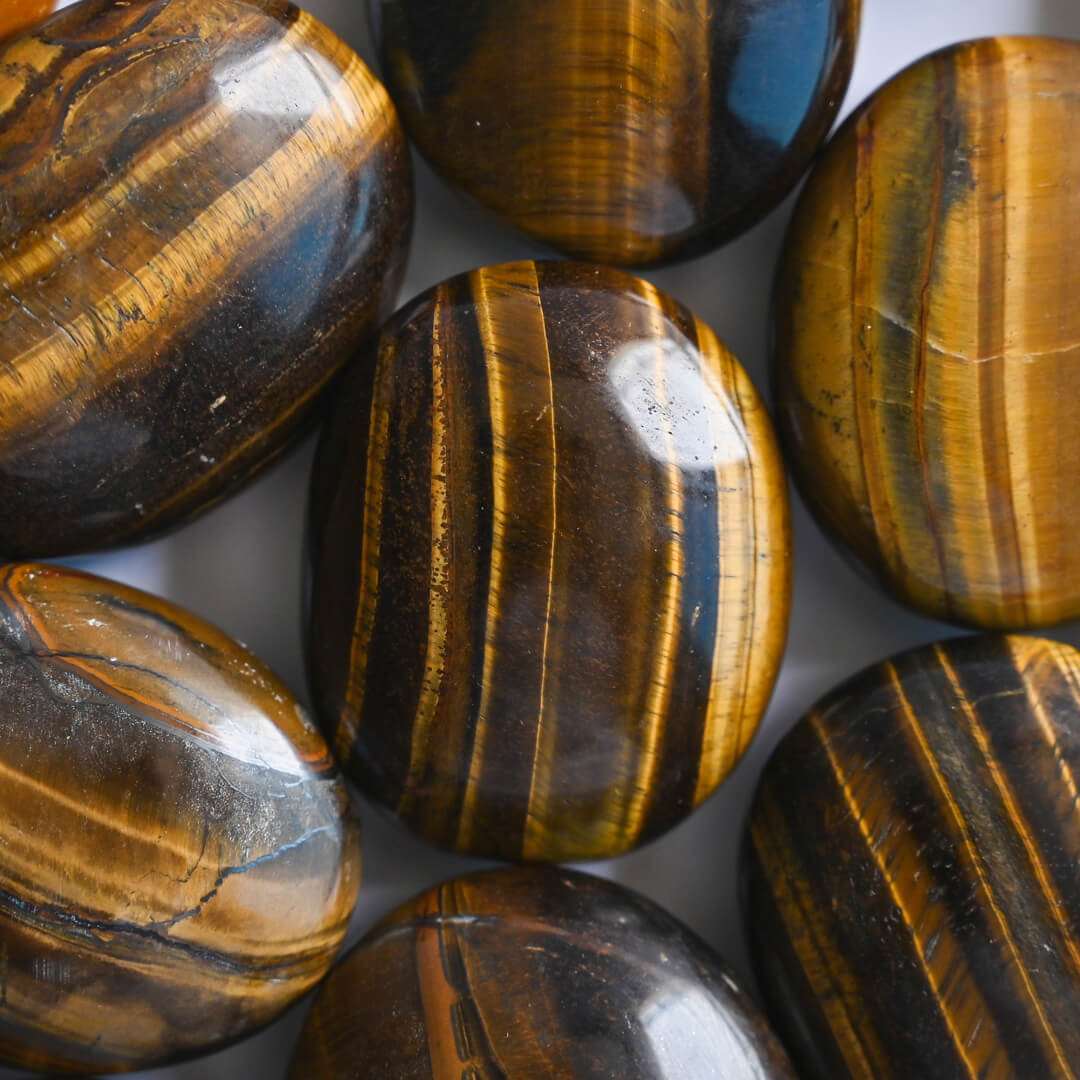 Tiger's Eye Palm Stones