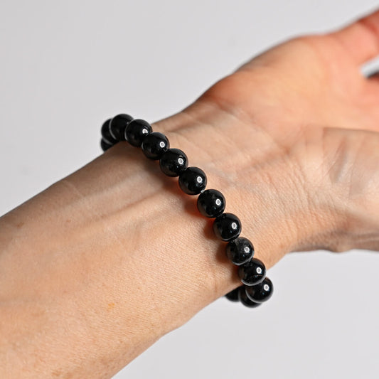 Black Tourmaline Bracelet on hand